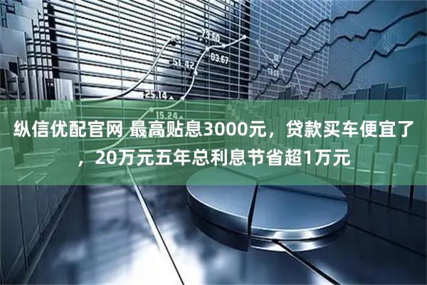 纵信优配官网 最高贴息3000元，贷款买车便宜了，20万元五年总利息节省超1万元